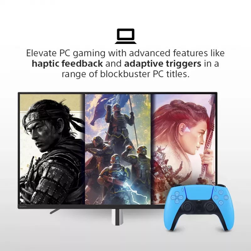Gamepad Sony DualSense v3 niebieski — Bluetooth/USB, USB-C, wbudowana bateria, kompatybilny z PlayStation 5