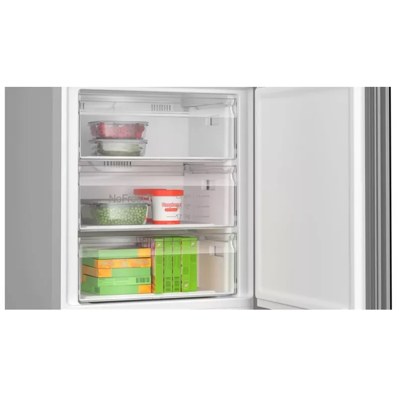 Lodówko-zamrażarka Bosch Serie 6 KGN49LBCF wolnostojąca 440 L Czarna