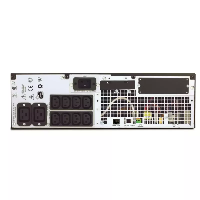 UPS APC Smart-UPS RT 3000VA 230V Marine, konwersja podwójna online, 3 kVA / 2100 W, 10 gniazd AC, Rack 3U, czarny