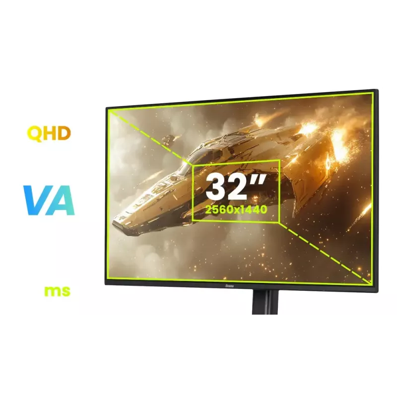 Monitor komputerowy IIYAMA G-MASTER GB3295QSU-B1 31,5 cala (80 cm) Quad HD 2560x1440 LED, głośniki, hub USB 3.2, regulowana wysokość, VESA