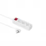 Microconnect GRU0033WS przedłużacz 3 m 3 gniazda AC Biały