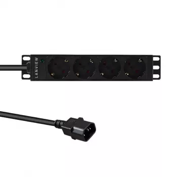 Listwa zasilająca Rack PDU Lanview LVR-2MSCH-SCH-C13-4