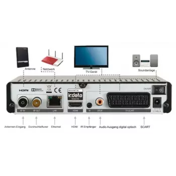 Odbiornik cyfrowy DigitalBox IMPERIAL T2 IR Czarny