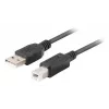 Kabel USB 2.0 LANBERG CA-USBA-15CU-0030-BK, USB A na USB B, 3 m, czarny