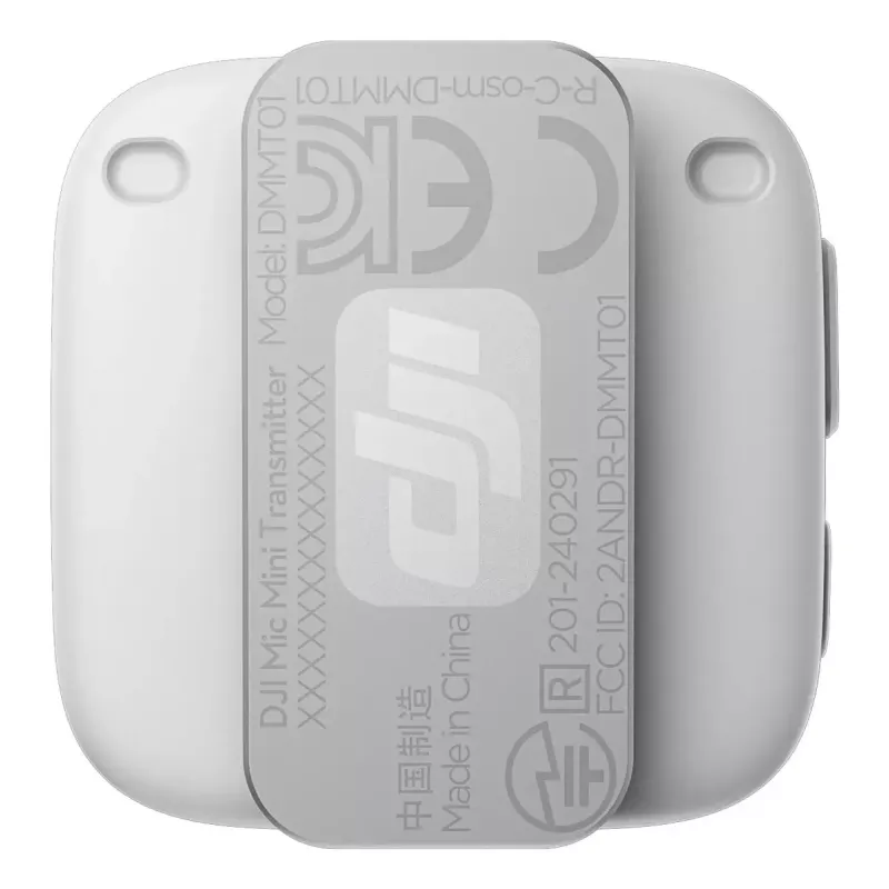 Bezprzewodowy nadajnik mikrofonu bodypack DJI CP.RN.00000430.01 — 100–20000 Hz, bateria 3,87 V, do 11,5 h, biały, 26,1×26,6×16 mm