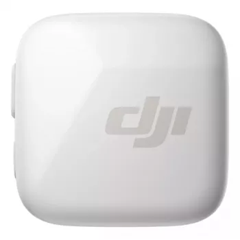 Bezprzewodowy nadajnik mikrofonu bodypack DJI CP.RN.00000430.01 — 100–20000 Hz, bateria 3,87 V, do 11,5 h, biały, 26,1×26,6×16 mm