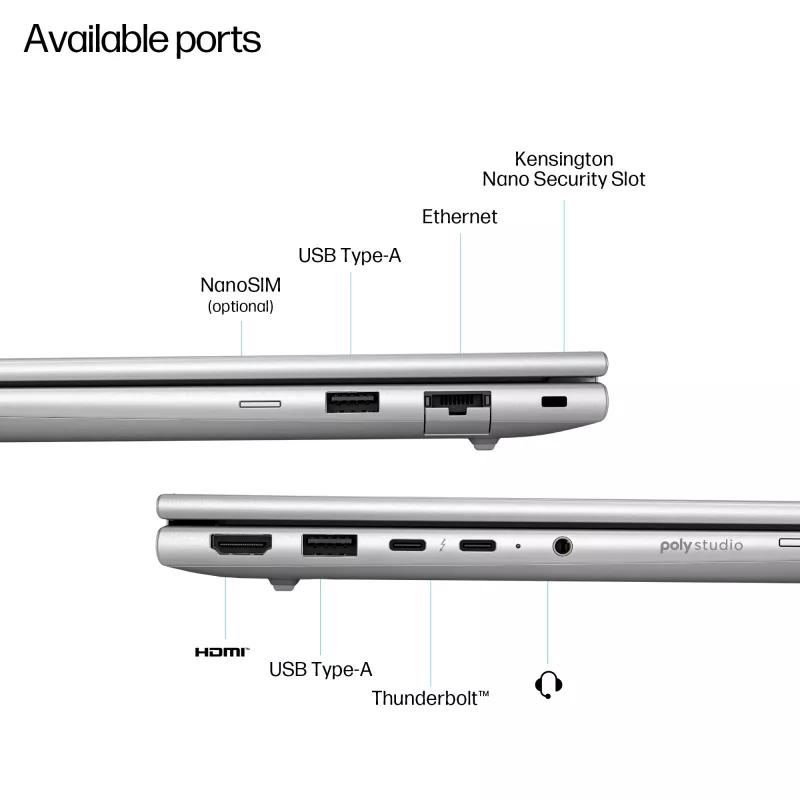 HP EliteBook 6 G1i AI Intel Core Ultra 5 225U Laptop 35,6 cm (14 cali) WUXGA 24 GB DDR5-SDRAM Wi-Fi 7 (802.11be) Windows 11 Pro AI PC Srebrny