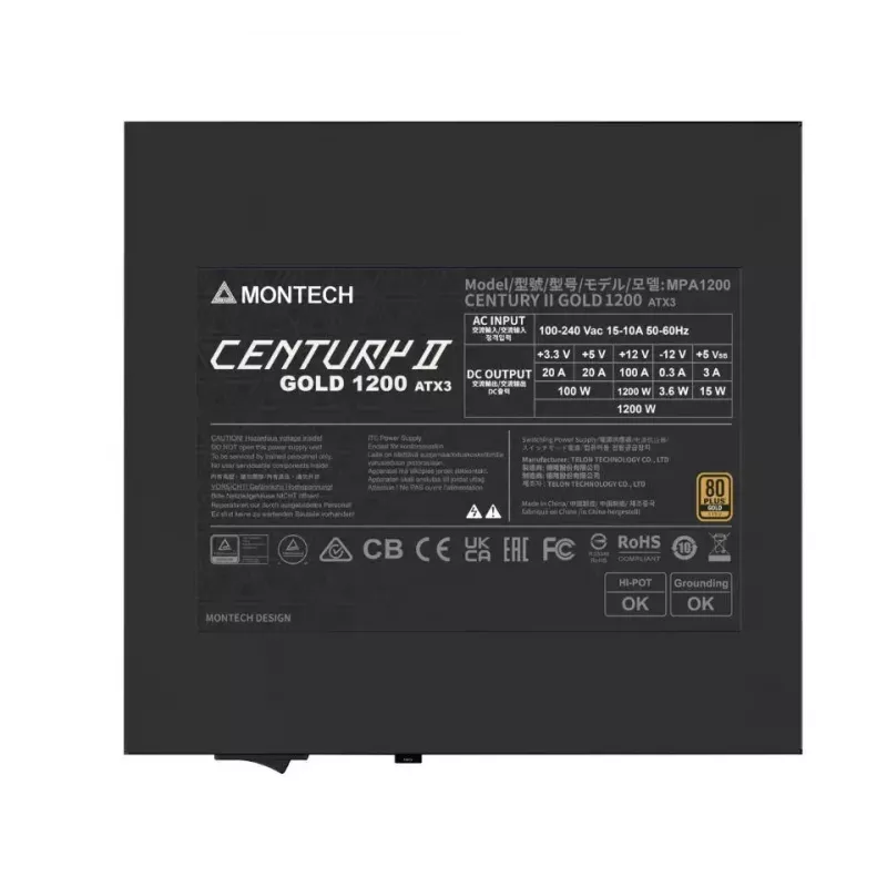 Zasilacz|MONTECH|CENTURY II|ATX|1200 W|CENTURYII1200