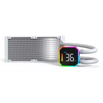 Montech HyperFlow Digital 240 Chłodzenie procesora All-in-one chłodnica cieczy 12 cm Biały 1 szt.
