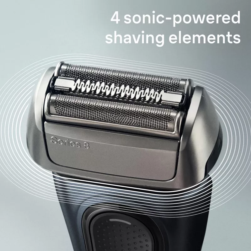 Braun Series 8 8513s golarka trymująca na mokro i sucho ze stacją ładującą i etui podróżnym, fjord szary