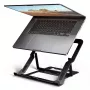 Axagon STND-LAB Aluminiowa podstawa pod laptop 10 inch–17,3 inch. Osiem regulowanych wysokości i kątów nachylenia. Wersja czarna.