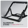 Axagon STND-LAB Aluminiowa podstawa pod laptop 10 inch–17,3 inch. Osiem regulowanych wysokości i kątów nachylenia. Wersja czarna.