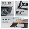 Axagon STND-LAB Aluminiowa podstawa pod laptop 10 inch–17,3 inch. Osiem regulowanych wysokości i kątów nachylenia. Wersja czarna.