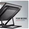 Axagon STND-LAB Aluminiowa podstawa pod laptop 10 inch–17,3 inch. Osiem regulowanych wysokości i kątów nachylenia. Wersja czarna.
