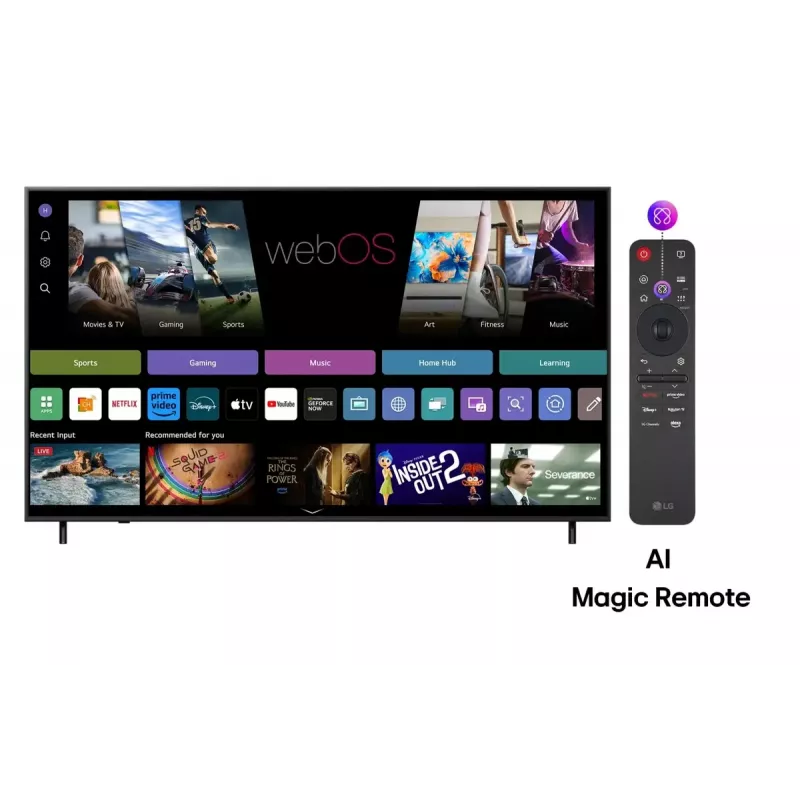 LG QNED 86QNED82A3B TV 2.18 m (86 cali) 4K Ultra HD Smart TV Wi-Fi Czarny