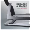 Axagon STND-LAG Stojak aluminiowy na laptopa 10 inch–17,3 inch. Osiem stopni regulacji wysokości i kąta. Wersja szara.