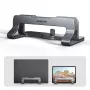 Stojak Axagon STND-VG Aluminium do pionowego wsuwania laptopów 10 inch–17.3 inch. Regulowana szerokość szczeliny 9,5–25,5 mm. Wersja szara.