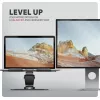 Stojak na laptopa AXAGON STND-LRB — aluminium, obrót 360°, na 10–17,3 cala, regulowana wysokość do 26 cm, pochylenie 0–180°, czarny