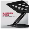Stojak na laptopa i tablet AXAGON STND-LQB dla 10 cali–17,3 cala, aluminium, czarny, regulowana wysokość 0–20,5 cm i nachylenie 0–180°
