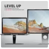 Stojak na laptopa i tablet AXAGON STND-LQB dla 10 cali–17,3 cala, aluminium, czarny, regulowana wysokość 0–20,5 cm i nachylenie 0–180°