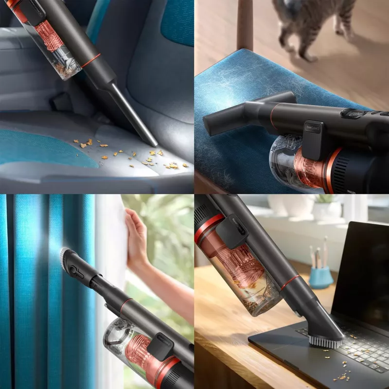 Philips XC7163/01 odkurzacz pionowy/szczotka elektryczna 2-w-1 odkurzacz pionowy Bateria Sucho i mokro Bezworkowy 0.6 L Niebieski