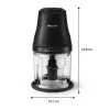 Elektryczny siekacz do żywności Philips HR1501/00 1 L 450 W Czarny 5000 obr./min plastikowa miska ostrze ze stali nierdzewnej 220-240V 50-60Hz