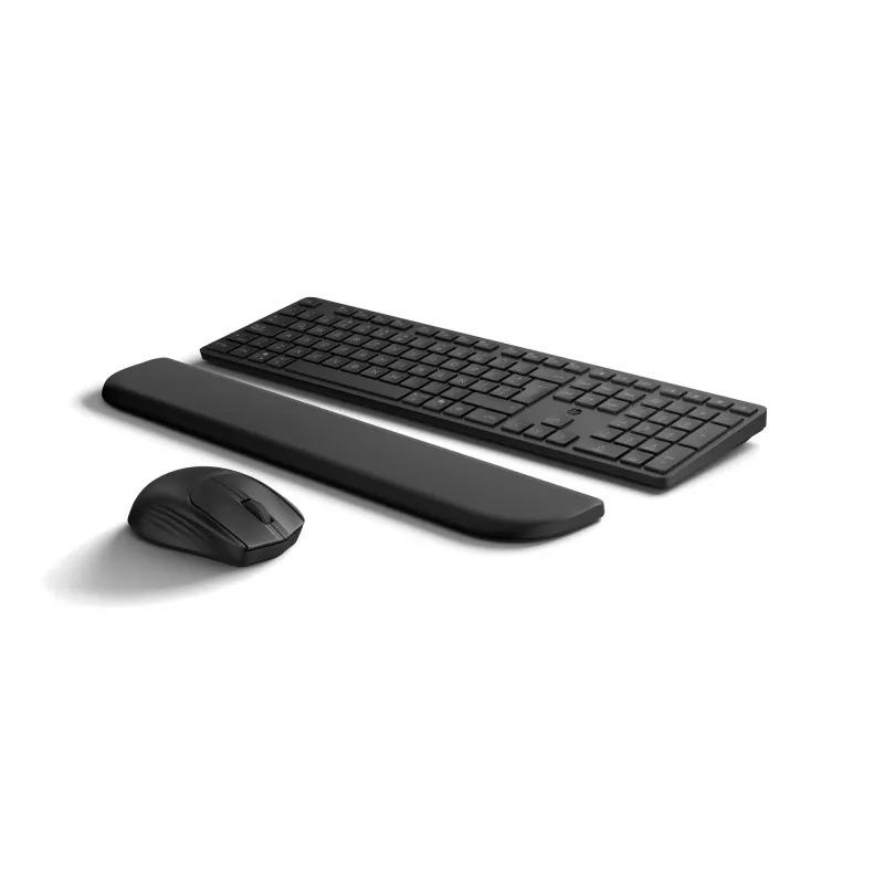 Zestaw klawiatury i myszy HP Multi-device USB/Bluetooth PR585C z podkładką pod nadgarstki, czarny, mysz w zestawie