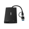 Lindy 43430 adapter kabla wideo 0,11 m USB Type-C 2 x HDMI Czarny
