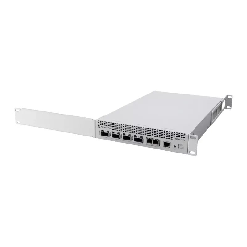 Przełącznik sieciowy MikroTik CRS804-4DDQ-HRM — 10G Ethernet RJ-45 2 porty, konsola RJ-45, szary
