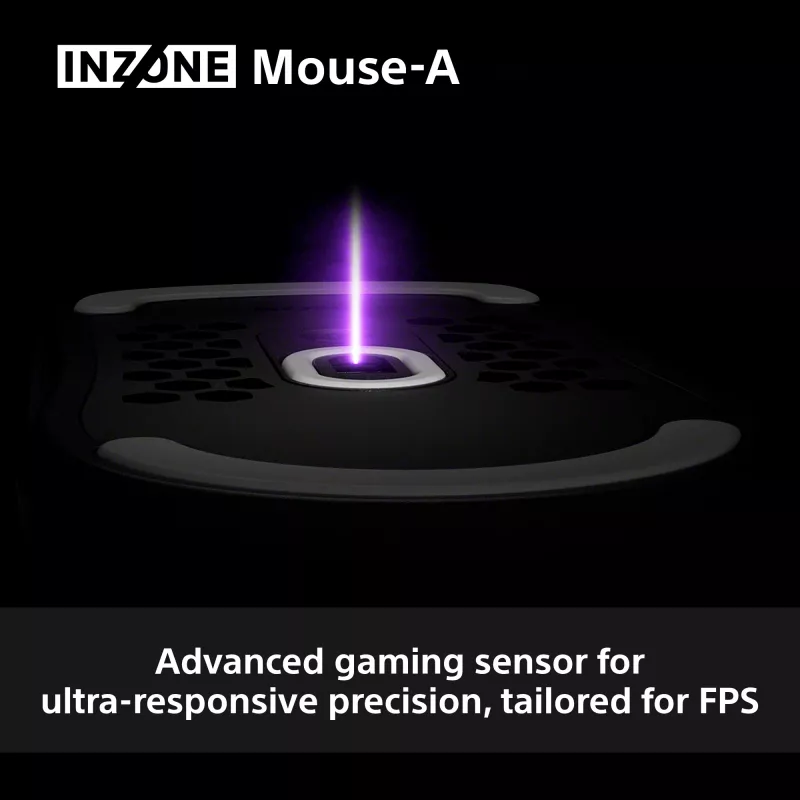 Bezprzewodowa mysz gamingowa Sony INZONE Praworęczna RF Optyczna 30000 DPI, 70G przyspieszenie, kółko przewijania