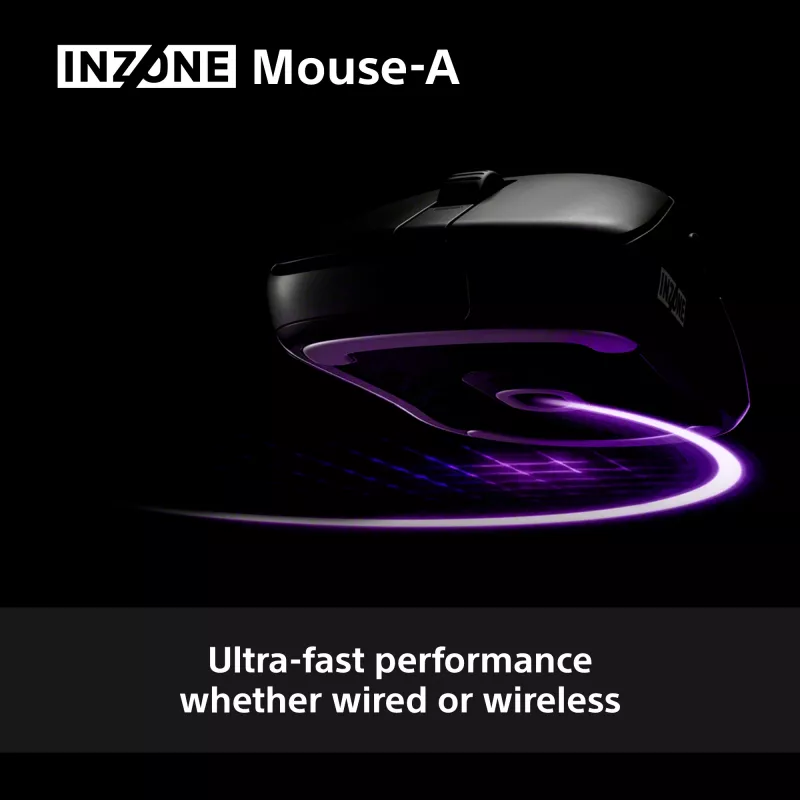 Bezprzewodowa mysz gamingowa Sony INZONE Praworęczna RF Optyczna 30000 DPI, 70G przyspieszenie, kółko przewijania