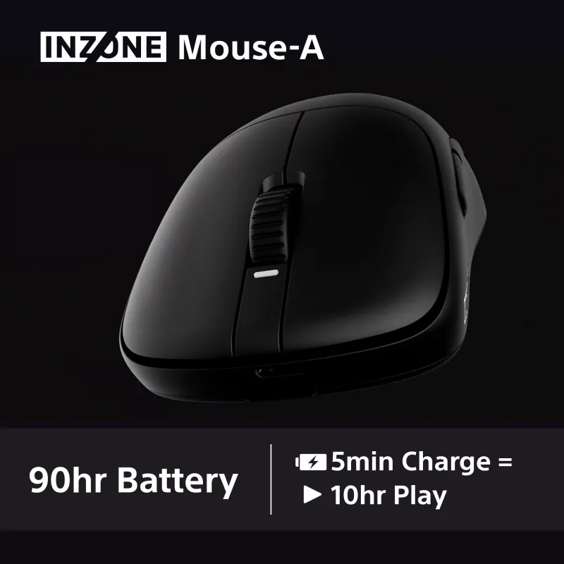 Bezprzewodowa mysz gamingowa Sony INZONE Praworęczna RF Optyczna 30000 DPI, 70G przyspieszenie, kółko przewijania