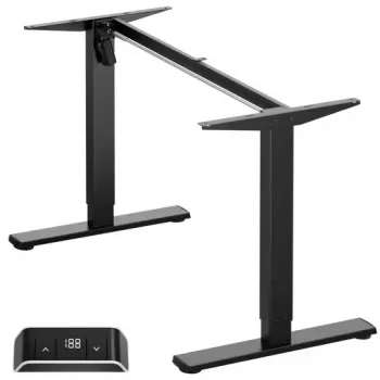 Stelaż do biurka stojącego ONKRON WDF221E-B, elektryczny, 2-nogowy, regulacja 71–118 cm, udźwig 70 kg, czarny
