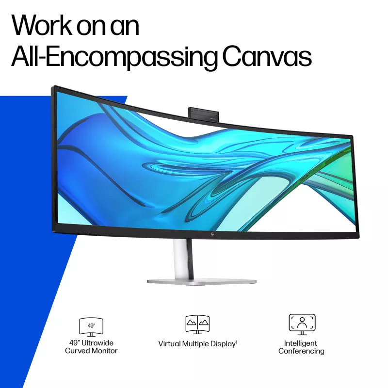 Monitor konferencyjny HP Series 5 Pro 49 cal DQHD - 549pm, 124,5 cm (49 cali), 5120 x 1440 pikseli, Dual QHD, LCD, 5 ms, Czarny