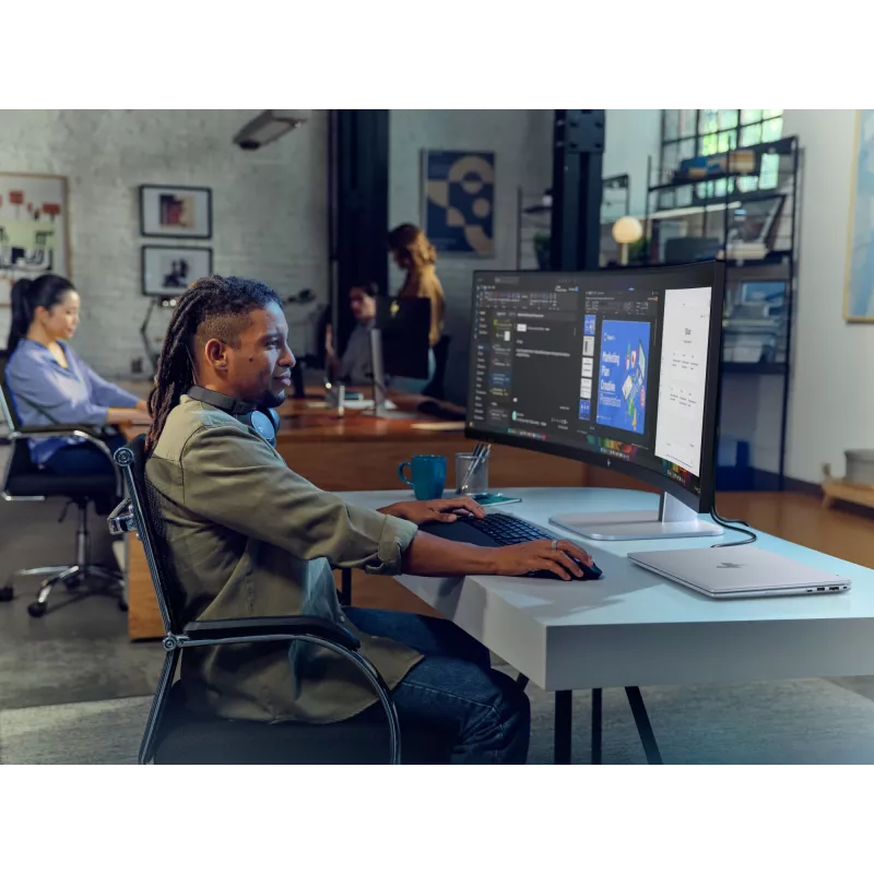 Monitor konferencyjny HP Series 5 Pro 49 cal DQHD - 549pm, 124,5 cm (49 cali), 5120 x 1440 pikseli, Dual QHD, LCD, 5 ms, Czarny