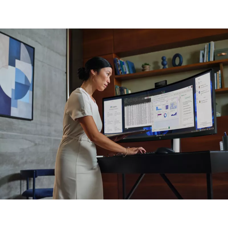 Monitor konferencyjny HP Series 5 Pro 49 cal DQHD - 549pm, 124,5 cm (49 cali), 5120 x 1440 pikseli, Dual QHD, LCD, 5 ms, Czarny