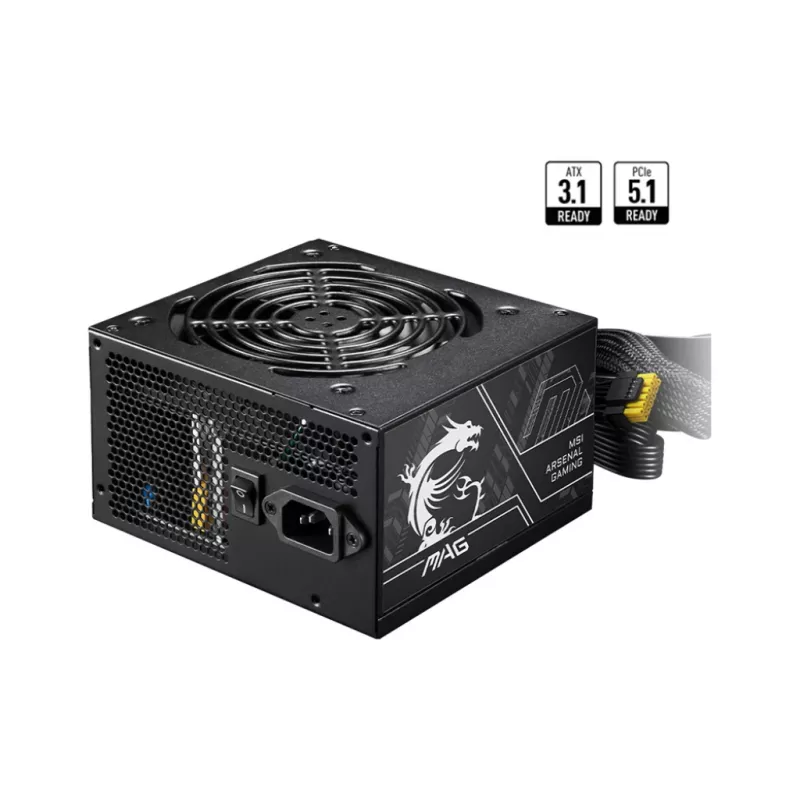 Zasilacz MSI MAG A650BN PCIE5 II 650W 20+4 pin ATX 80 PLUS Bronze Czarny