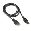 Kabel LANBERG USB-A do USB-A 2.0, męski na żeński, 1,8 m, czarny