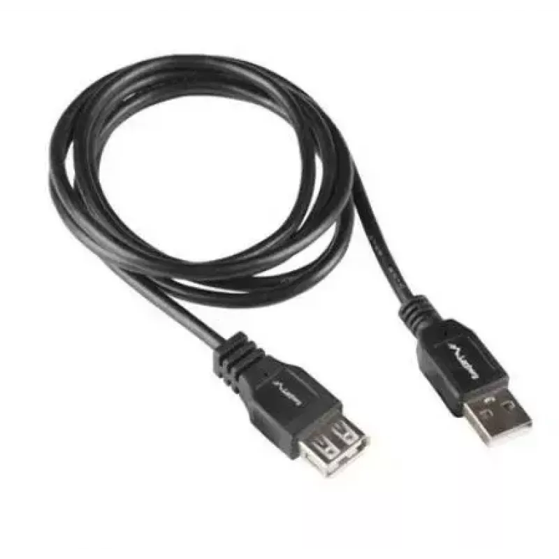Kabel LANBERG USB-A do USB-A 2.0, męski na żeński, 1,8 m, czarny