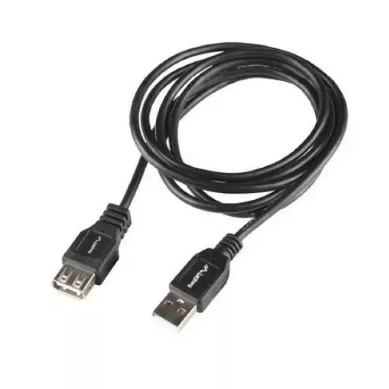 Kabel LANBERG USB-A do USB-A 2.0, męski na żeński, 1,8 m, czarny