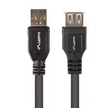 Kabel LANBERG USB-A do USB-A 2.0, męski na żeński, 1,8 m, czarny