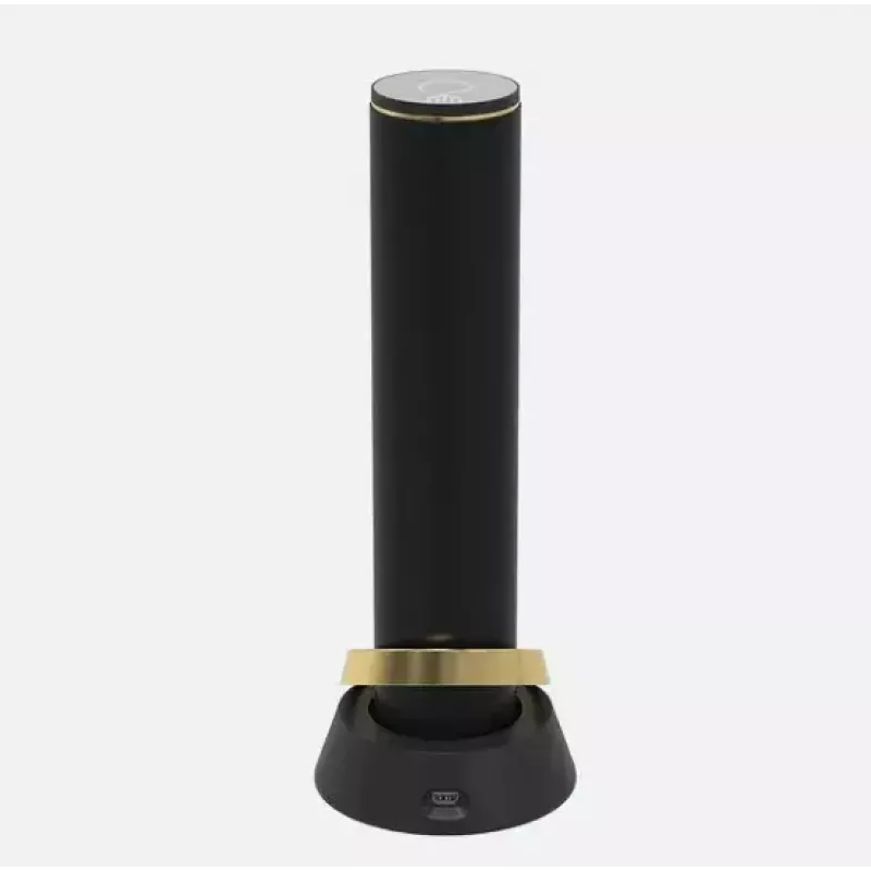 Elektryczny otwieracz do wina Prestigio PWO104GD, czarny/złoty, wysokość 228 mm, waga 350 g