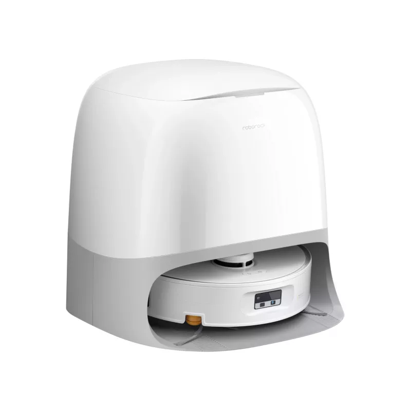 Roborock robot vacuum Qrevo Curv 2 Flow — worek na kurz, 0,325 L, Li‑Ion 5200 mAh, 240 min, biały
