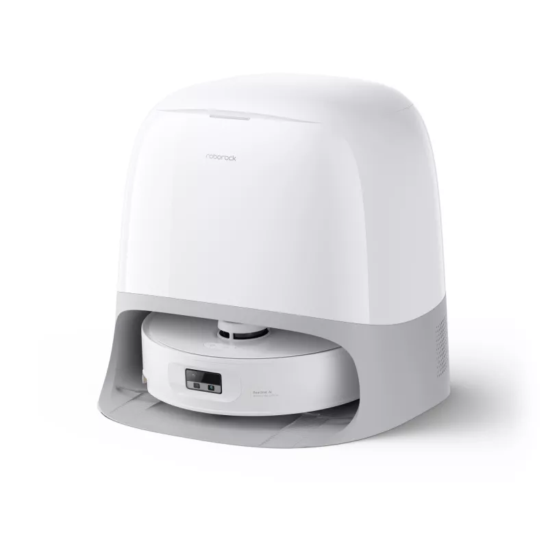 Roborock robot vacuum Qrevo Curv 2 Flow — worek na kurz, 0,325 L, Li‑Ion 5200 mAh, 240 min, biały