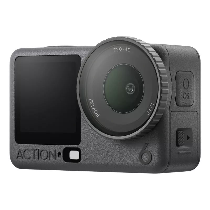 Kamera sportowa DJI Osmo Action 6 Standard Combo — 38 MP CMOS, 4K Ultra HD, 155° FOV, 2-krotny zoom cyfrowy