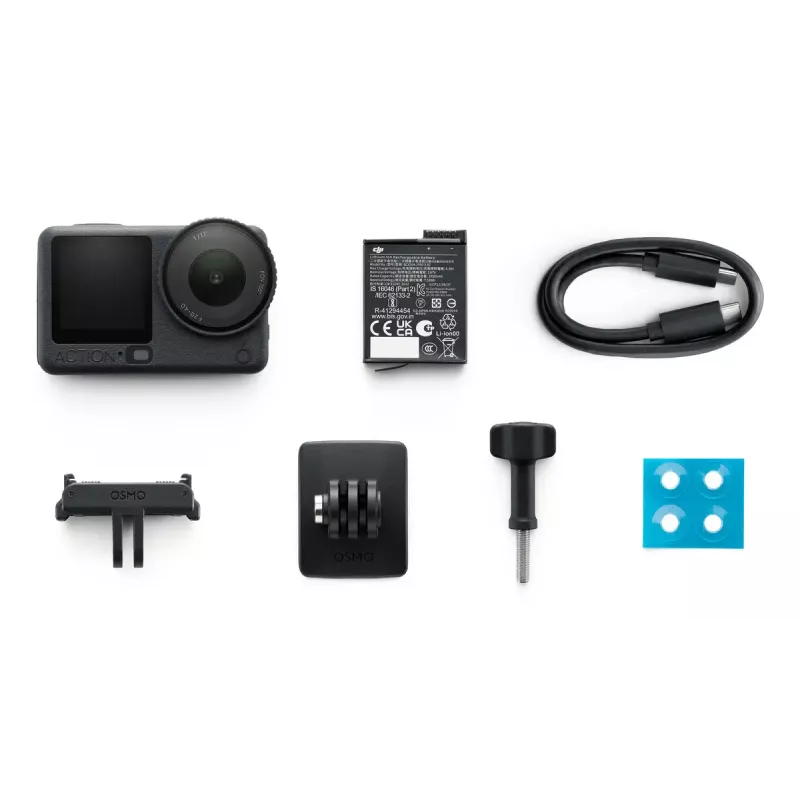 Kamera sportowa DJI Osmo Action 6 Standard Combo — 38 MP CMOS, 4K Ultra HD, 155° FOV, 2-krotny zoom cyfrowy