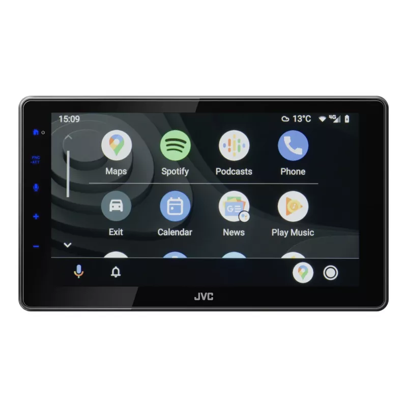 Odbiornik multimedialny samochodowy 2-DIN JVC KW-M795DBW, 9-calowy pojemnościowy ekran dotykowy, 200 W, dwuzakresowe Wi–Fi, Bluetooth, DAB+/FM/AM