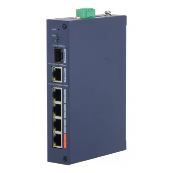 Zarządzalny przełącznik wzmocniony DAHUA CHS4106-4ET-60 — 6-portowy, 4x PoE 10/100, L2, 4,8 Gbit/s, 8000 MAC