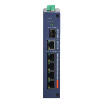 Zarządzalny przełącznik wzmocniony DAHUA CHS4106-4ET-60 — 6-portowy, 4x PoE 10/100, L2, 4,8 Gbit/s, 8000 MAC