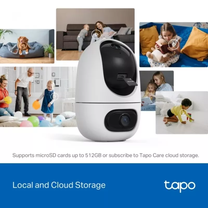 Kamera bezpieczeństwa IP TP-Link Tapo C245D 2304×1296, obiektyw 3,1 mm, 104,3° w poziomie, montaż sufitowy/ścienny, bezprzewodowa, wewnętrzna, biała